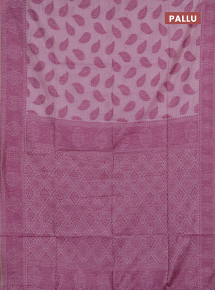 Jamdhani cotton saree lavender and purple with allover thread woven buttas and jamdhani pallu