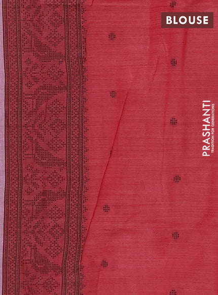Jamdhani cotton saree lavender and pink with thread woven buttas and jamdhani pallu