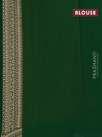Banarasi georgette saree mustard yellow and green with allover thread & zari woven checks buttas and woven border