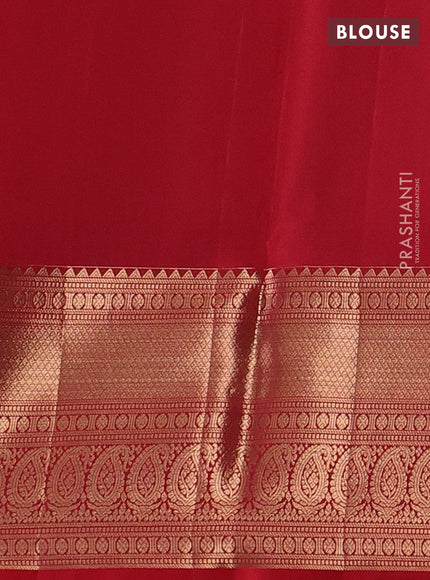 Pure kanchipuram silk saree maroon with allover zari woven brocade weaves and rich zari woven border