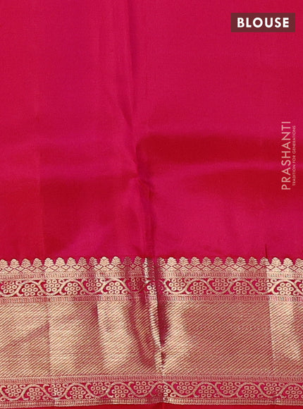 Pure kanchipuram silk saree pink with allover zari woven vansingaram brocade weaves and rich zari woven border