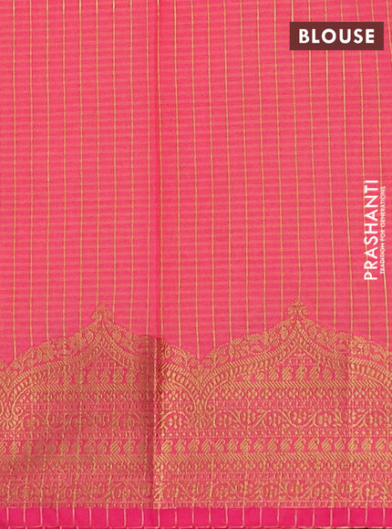 Banarasi semi dupion saree maroon and pink with thread & zari woven buttas and woven border