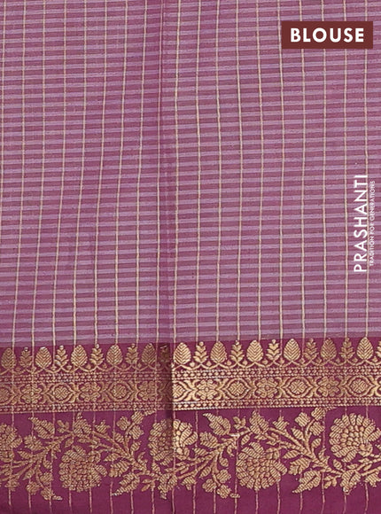 Banarasi semi dupion saree maroon and deep maroon with thread & zari woven buttas and woven border