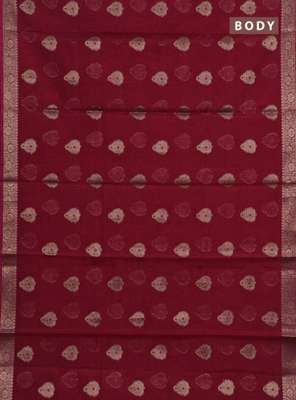 Banarasi semi dupion saree pink shade with zari woven buttas and small woven border