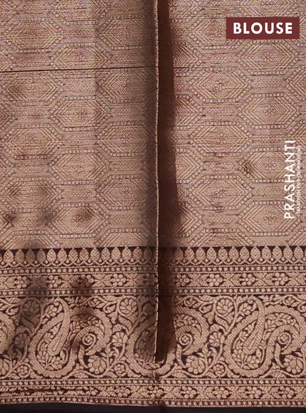 Banarasi semi dupion saree magenta pink with plain body and woven border