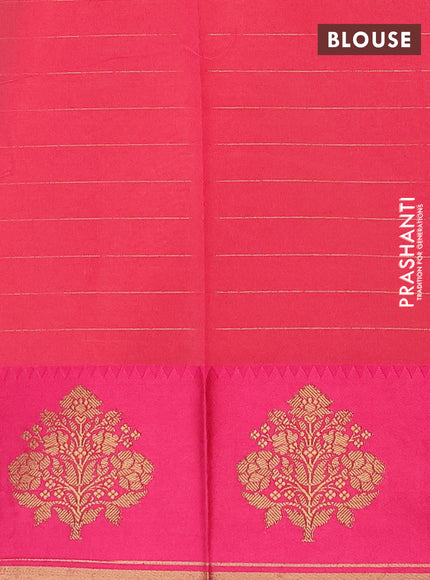 Banarasi semi dupion saree dual shade of red and pink with allove checked pattern and woven butta border