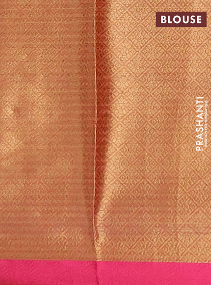 Banarasi semi dupion saree maroon and pink with allover woven buttas and thread woven border