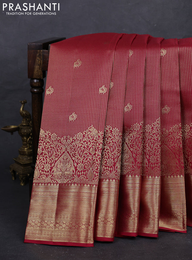 Pink Pure Kanchipuram Silk Saree