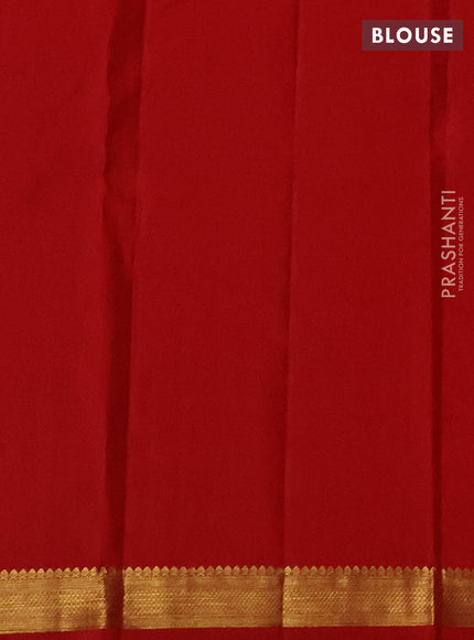 Pure kanchipuram silk saree red with allver zari woven 1000 buttas and small zari woven border