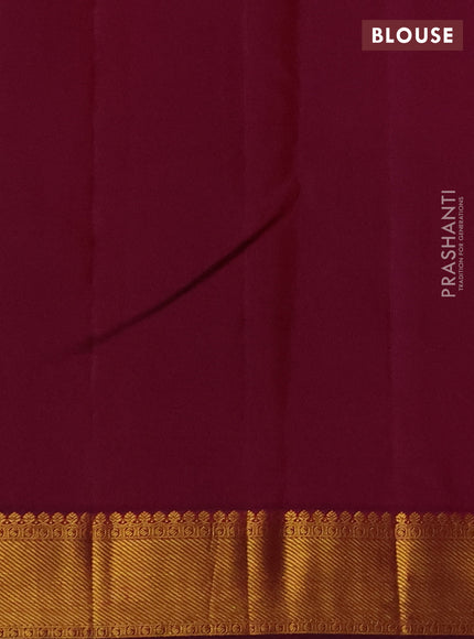 Pure kanchipuram silk saree red and magenta pink with allover zari woven buttas and zari woven border
