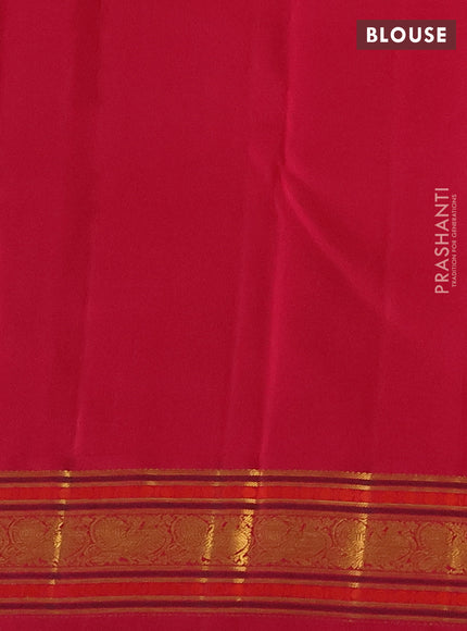 Pure kanchipuram silk saree royal blue and pink with zari woven buttas and temple design zari woven border