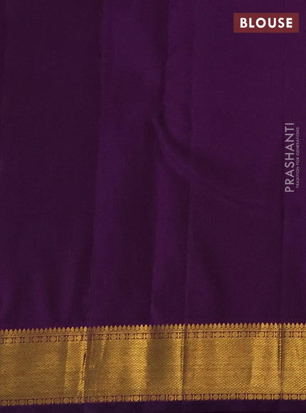 Pure kanchipuram silk saree pink and violet with allover self emboss & zari woven buttas and zari woven border
