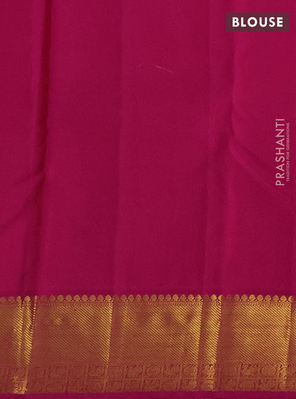 Pure kanchipuram silk saree pink with allover zari weaves & self emboss and zari woven border