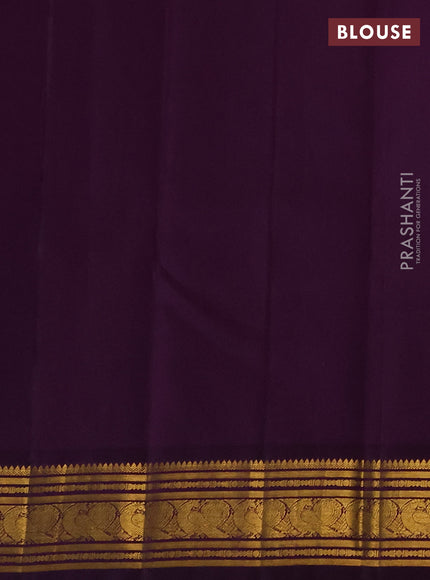 Pure kanchipuram silk saree mauve pink and violet with allover zari woven buttas and zari woven border