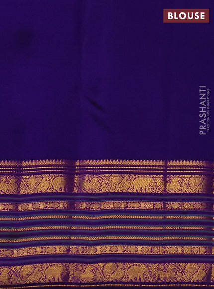 Pure kanchipuram silk saree violet with allover zari woven buttas and zari woven border