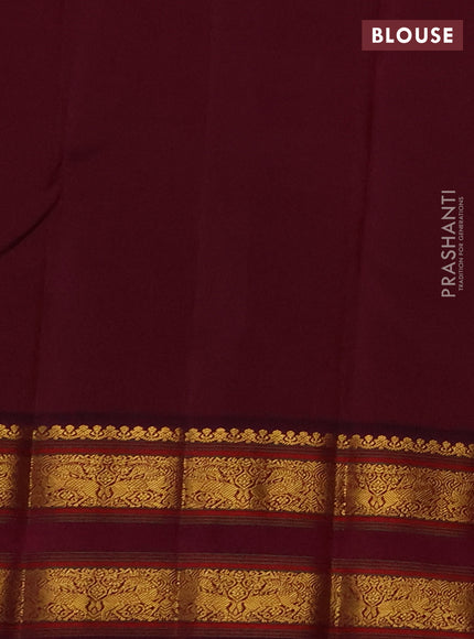 Pure kanchipuram silk saree pale yellow and magenta pink with zari woven buttas and rettapet zari woven border