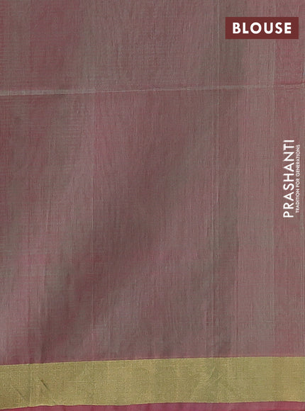 Kora silk cotton saree pastel green and dual shade of pinkish green with zari woven buttas and zari woven border