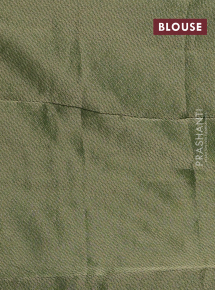 Banarasi Silk green and dark green with allover sequin embroidery work