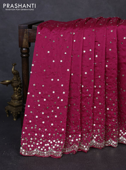 Organza Saree pink with allover sequin work