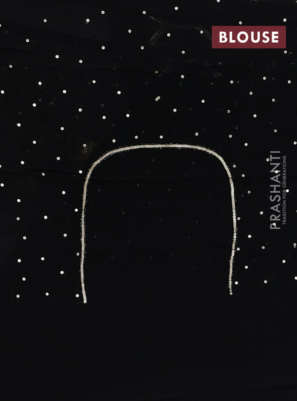 Georgette Saree black with allover sequin embroidery work
