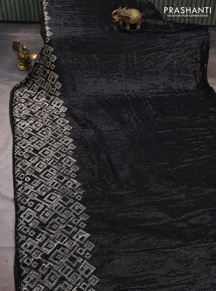 Georgette Saree black with allover sequin embroidery work