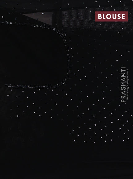 Georgette Saree black with allover sequin embroidery work