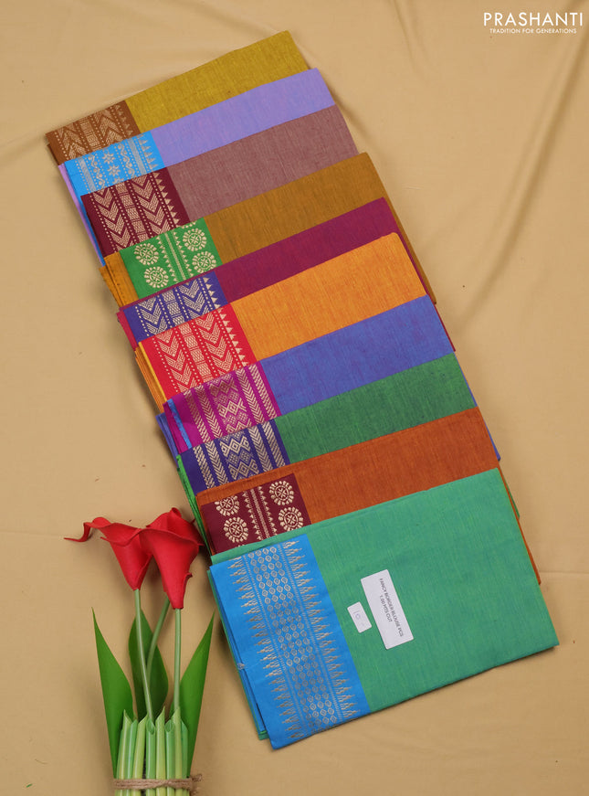 Chettinad cotton blouse bit assorted colours & design and pack of 10