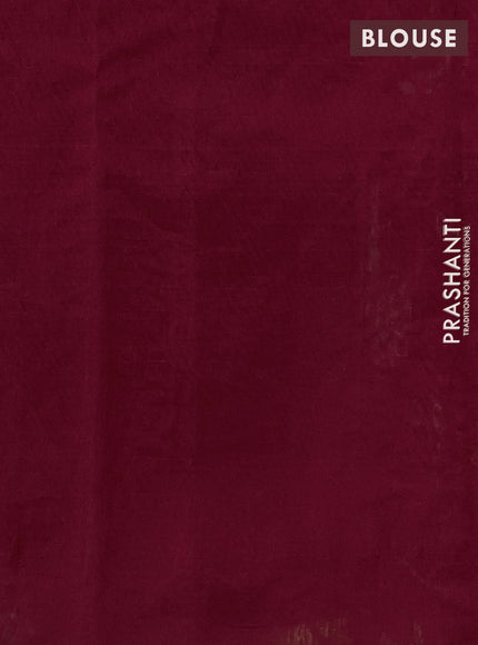 Silk cotton saree maroon with allover convent embroidery weaves and zari woven border