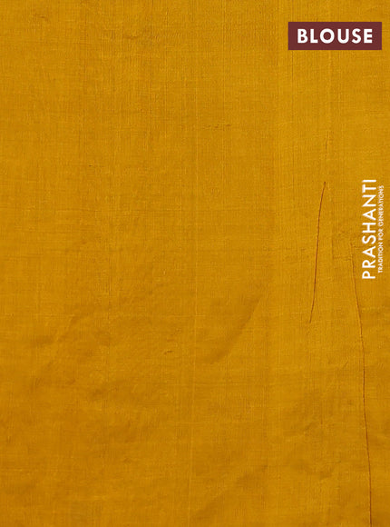 Silk cotton saree mustard yellow with allover convent embroidery weaves and zari woven border