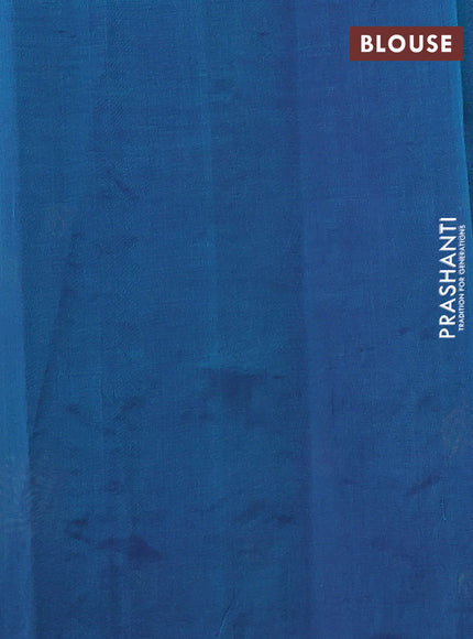 Silk cotton saree dual shade of bluish pink with allover convent embroidery weaves and zari woven border