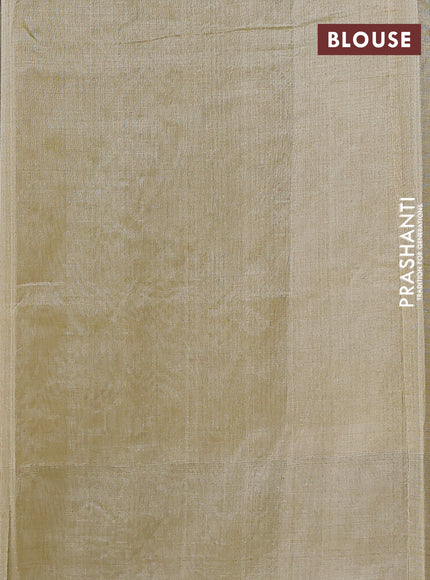Silk cotton saree elaichi green with allover convent embroidery weaves and zari woven border