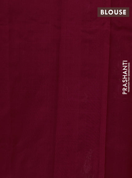 Silk cotton saree red with allover convent embroidery buttas and embroidery border