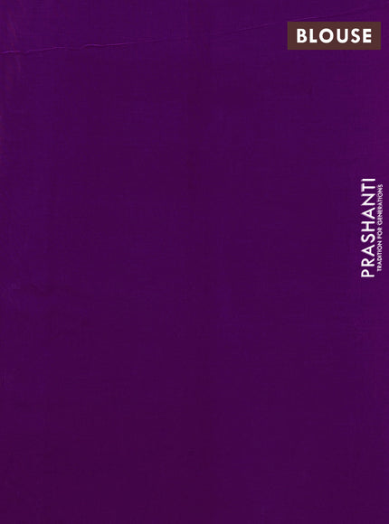 Silk cotton saree purple with allover convent embroidery weaves and zari woven border