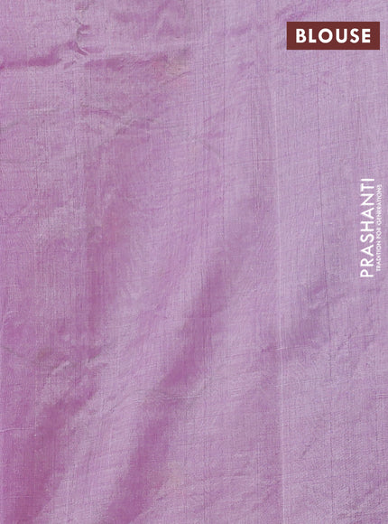 Silk cotton saree lavender with allover convent embroidery weaves and zari woven border