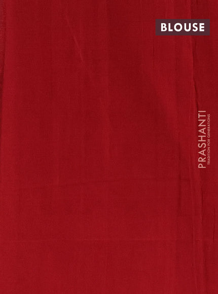 Ikat cotton saree black and red with allover ikat weaves and simple border
