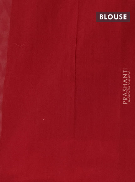 Ikat cotton saree off white and red with allover ikat weaves and ikat woven border