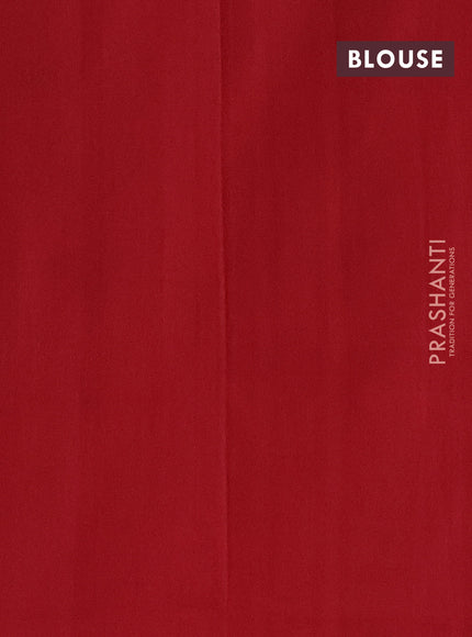 Ikat cotton saree cream and red with allover ikat weaves and simple border