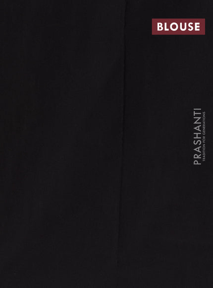 Ikat cotton saree peach shade and black with allover stripes & ikat woven buttas and simple border
