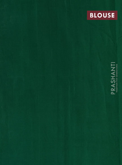 Ikat cotton saree off white and green with allover ikat weaves and ikat woven border