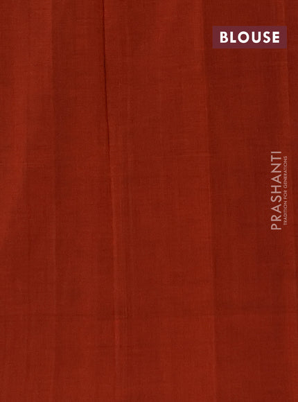 Ikat cotton saree off white and deep maroon with allover ikat zigzag weaves and long ikat woven border