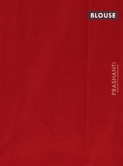Ikat cotton saree coffee brown and red with allover ikat weaves and ikat woven butta border