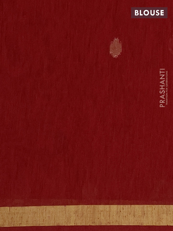 Jute silk saree red with allover thread & zari woven buttas and zari woven border