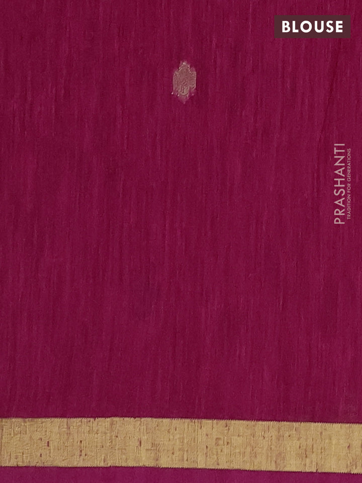 Jute silk saree pink with allover thread & zari woven buttas and zari woven border