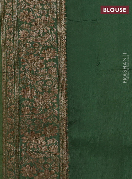 Banarasi semi tussar saree mustard yellow with allover thread & zari woven buttas and woven border