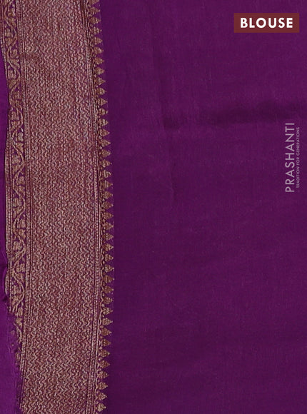 Banarasi semi tussar saree candy pink with thread & zari woven buttas and woven border