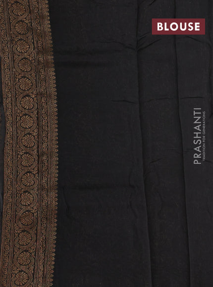 Banarasi semi tussar saree jamun shade with allover thread & zari weaves and woven border