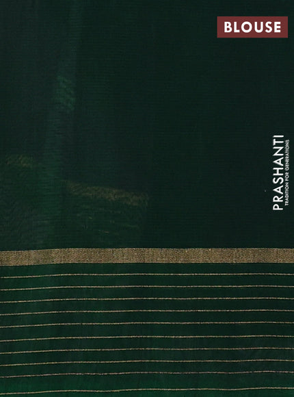 Kora silk cotton saree purple and green with allover thread & zari woven buttas and zari woven border