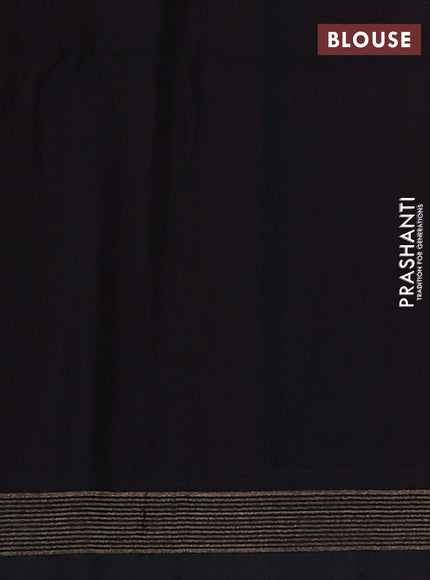 Kora silk cotton saree maroon and black with thread woven buttas and small zari woven border