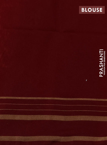 Kora silk cotton saree dual shade of pink and deep maroon with allover thread & zari woven buttas and rettapet zari woven border