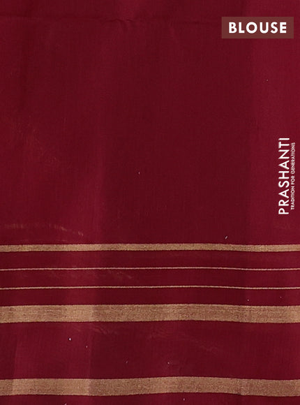 Kora silk cotton saree pastel maroon and deep maroon with allover thread & zari woven buttas and rettapet zari woven border